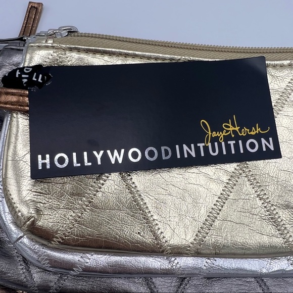 Jaye Hersh Hollywood Intuition Metallic Cosmetic Bags Pouch - Picture 2 of 9